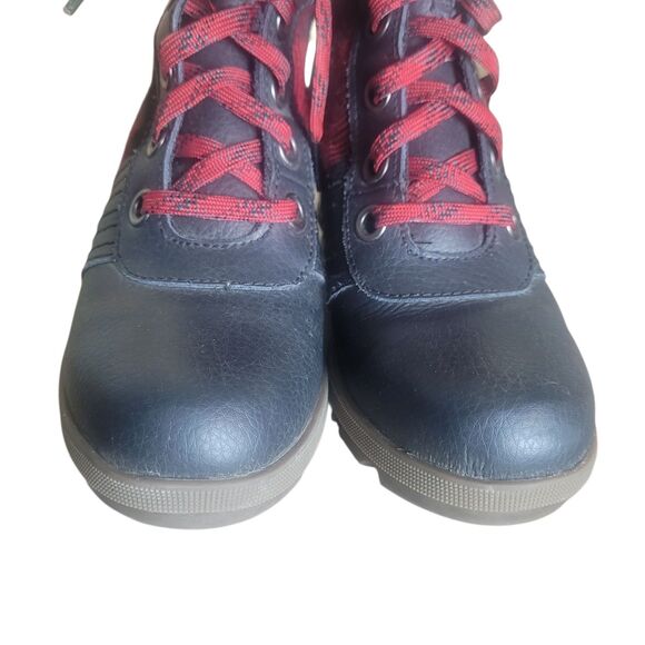 Sorel Lexie Wedge Boots Girls Size 4 Buffalo Plaid Red Black Outdoor Holiday - Picture 5 of 10